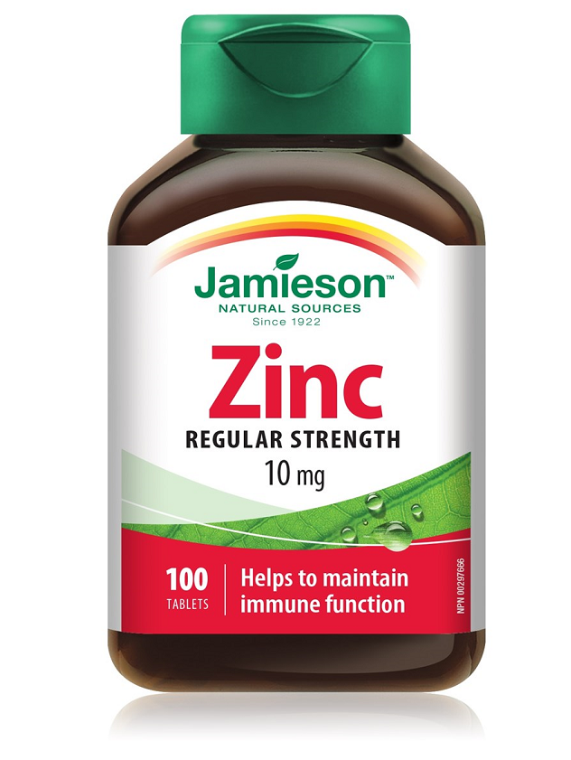 Jamieson Zinc 10mg tabletes, 100 gb