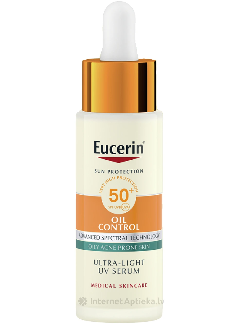 Eucerin Sun Oil Control особенно легкий ежедневный сыворотка SPF 50+, 30 мл | internetaptieka.lv