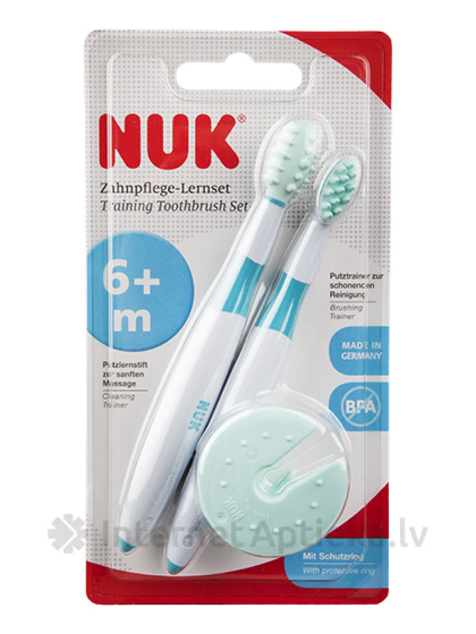 Nuk Zobu birstīšu komplekts/mācību no 6 mēn., 1 gb. | internetaptieka.lv