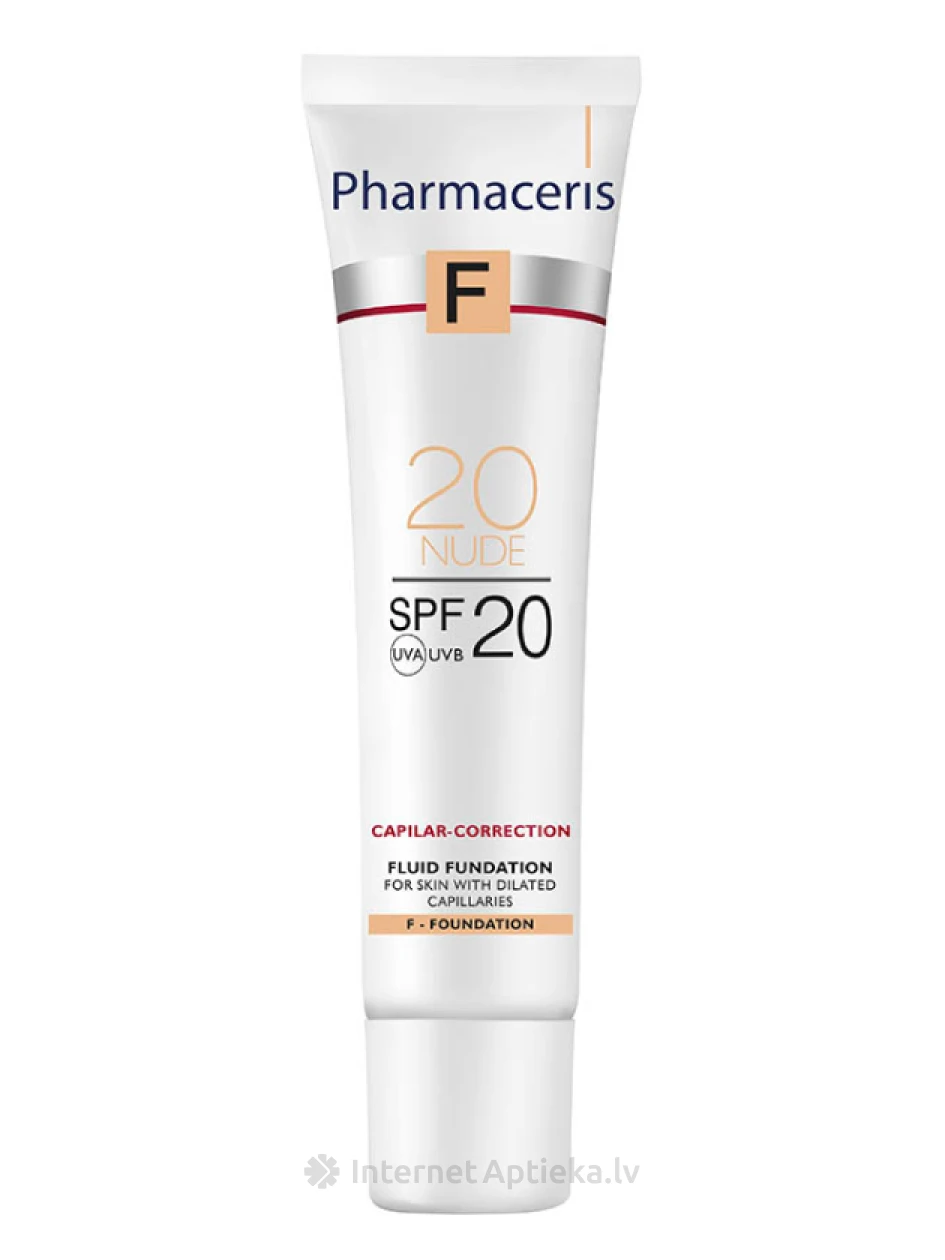 Pharmaceris F CAPILAR-CORRECTION tonālais krēms SPF20 nude 20, 30 ml | internetaptieka.lv