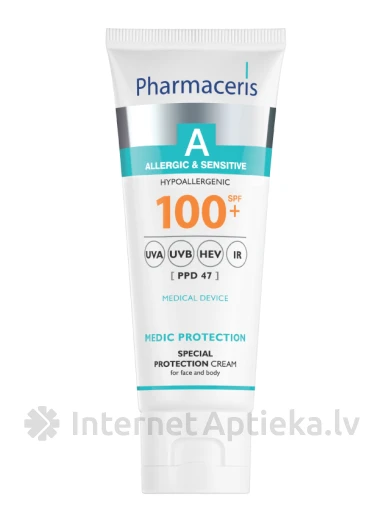 PHARMACERIS A MEDIC PROTECTION MD SPF100+ krēms sejai un ķermenim, 75 ml | internetaptieka.lv