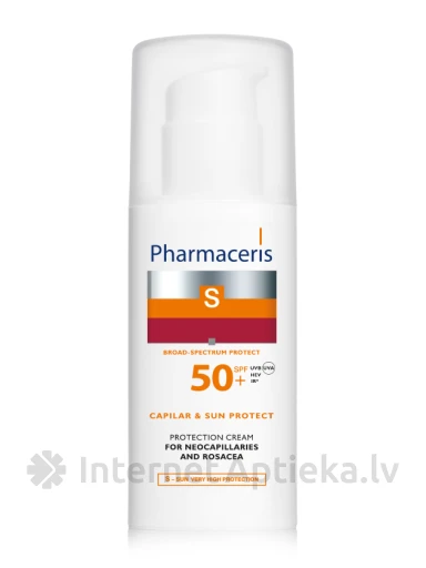 Pharmaceris SPF50+ kaitsekreem laienenud kapillaaridega ja rosaatseaga nahale, 50 ml | internetaptieka.lv