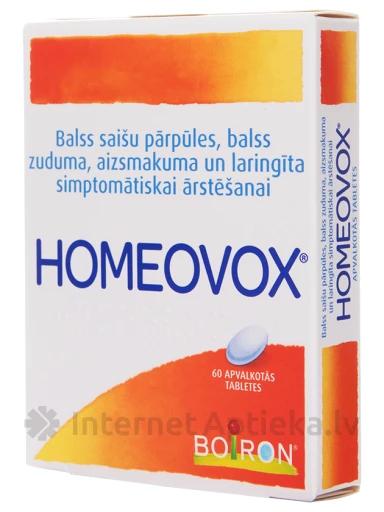 Homeovox, 60 таблеток | internetaptieka.lv