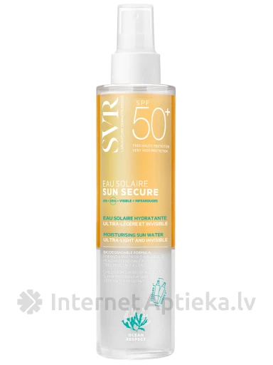 SVR SUN SECURE EAU SOLAIRE SPF50+ izsmidzināms divfāžu aizsargūdens no saules, 200 ml | internetaptieka.lv
