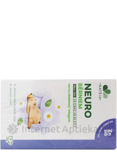 Natēja Neuro bērniem ar Zn un B6 1.5 g, 20 paciņas | internetaptieka.lv