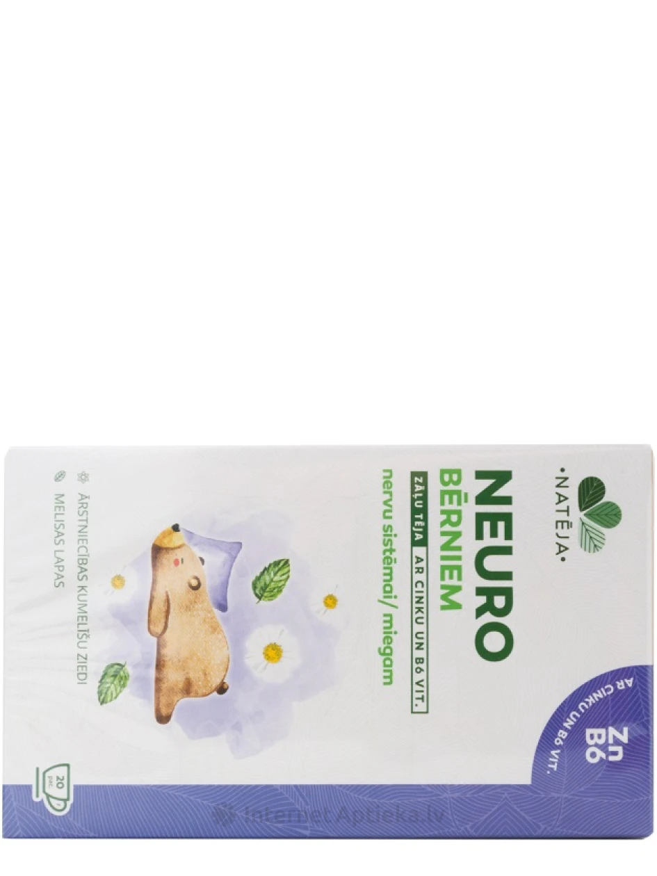 Natēja Neuro чай для детей для сна, 20 paciņas | internetaptieka.lv