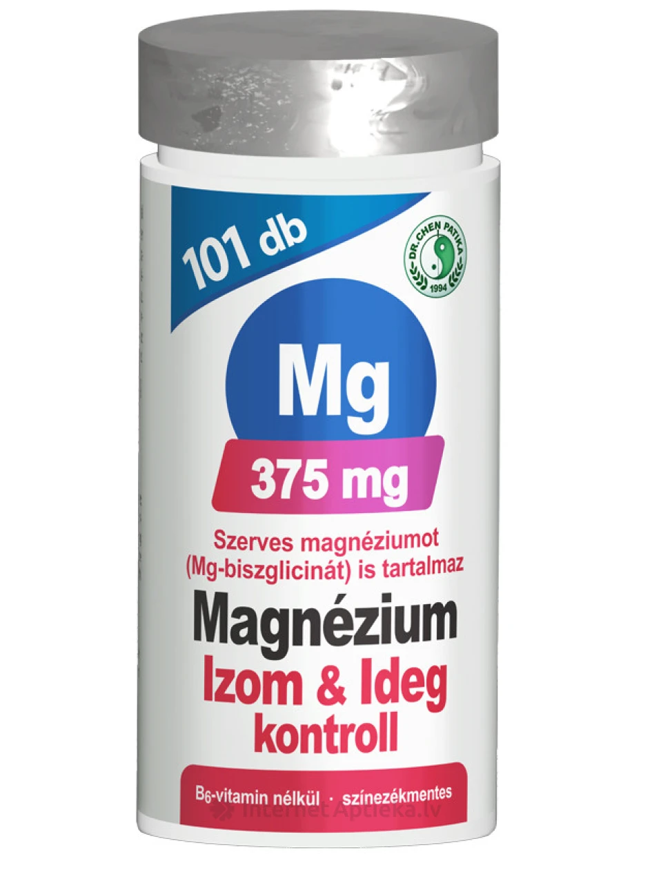 Magnijs 375 mg muskuļiem un nerviem, 101 tablete | internetaptieka.lv