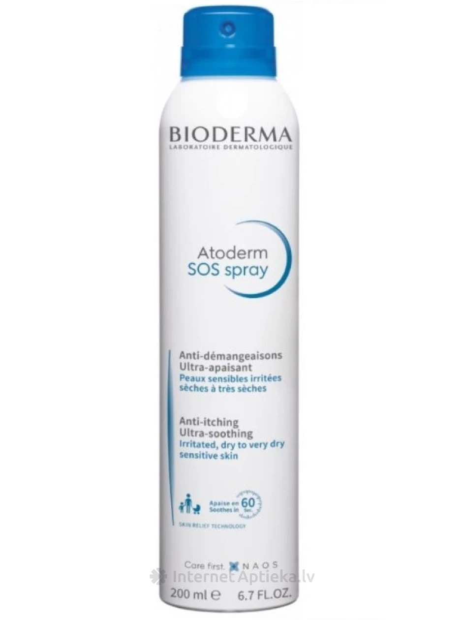 Bioderma Atoderm SOS sprejs, 200 ml | internetaptieka.lv