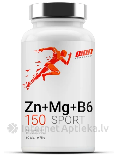 Dion Sportlab Zn+Mg+B6 150, 60 tabletti | internetaptieka.lv