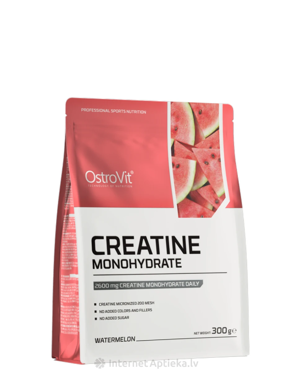 OstroVit Creatine Monohydrate Watermelon Pulber, 300 g | internetaptieka.lv