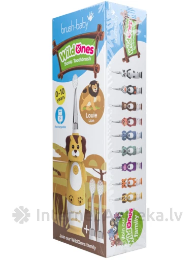 Brush-baby WildOne Lion laetav sonic hambahari 0-10 aastat, 1 tk. | internetaptieka.lv