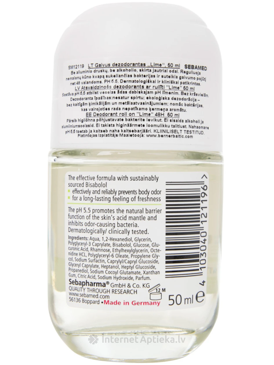 SEBAMED FRESH rulldeodorant Lime, 50 ml | internetaptieka.lv