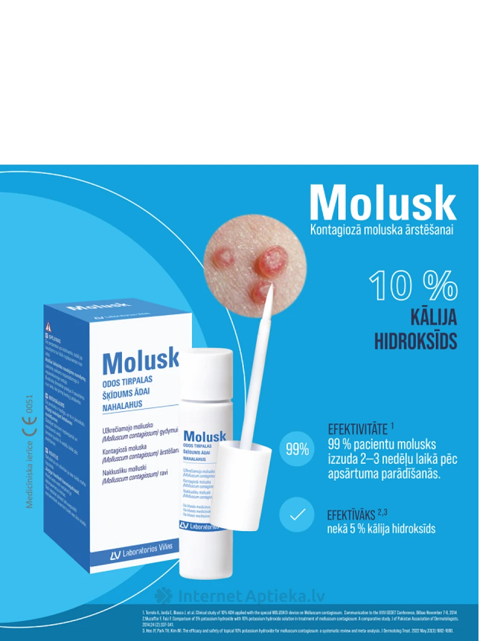Molusk 10% раствор для кожи, 3 г | internetaptieka.lv