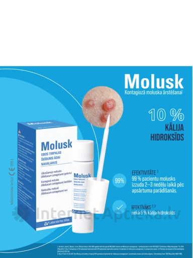 Molusk 10% раствор для кожи, 3 г | internetaptieka.lv