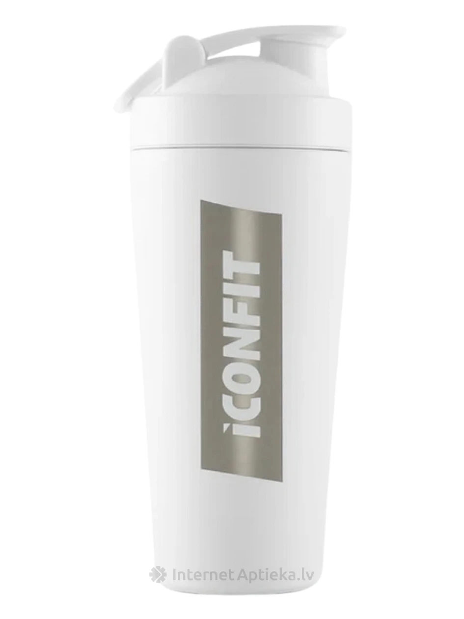 ICONFIT Metallist valge shaker, 900 ml | internetaptieka.lv