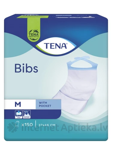 TENA Bibs pudipõlled söötmiseks, S/M, 37x48cm, 150 tk. | internetaptieka.lv