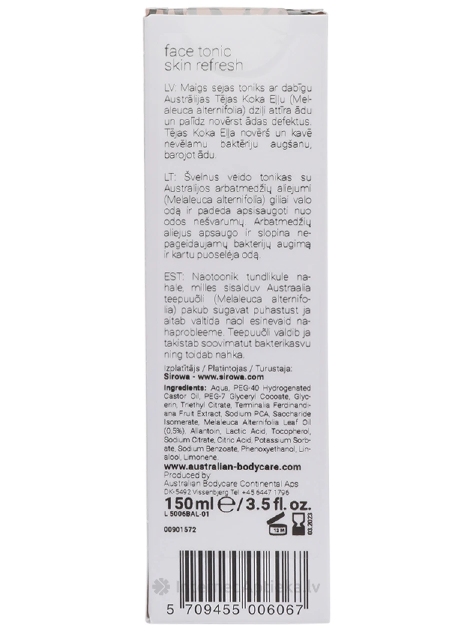 Australian Bodycare Skin Toner näotoonik, 150 ml | internetaptieka.lv