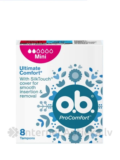 O.B. ProComfort Mini тампоны, 8 шт. | internetaptieka.lv