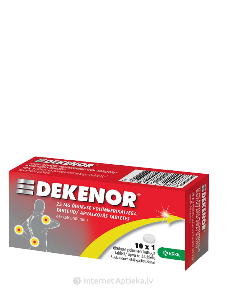 Dekenor 25 mg, 10 apvalkotās tabletes | internetaptieka.lv