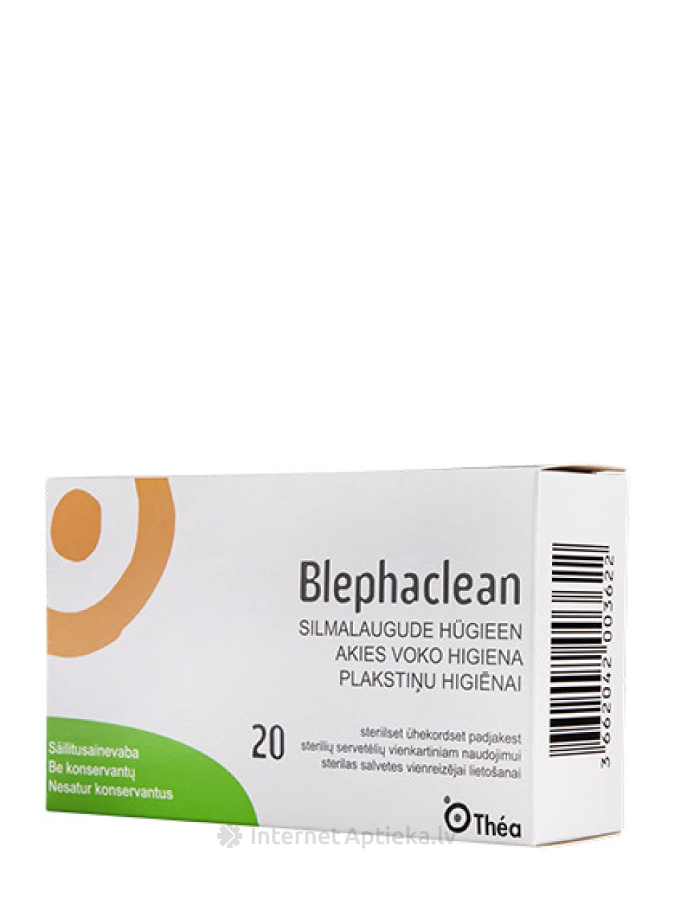 Thea Blephaclean стерильные салфетки для гигиены глазных век, 20 шт. | internetaptieka.lv