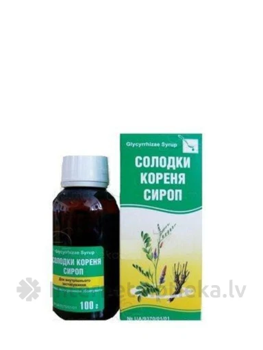 Сироп солодки для здоровья органов дыхания, 100 гр | internetaptieka.lv