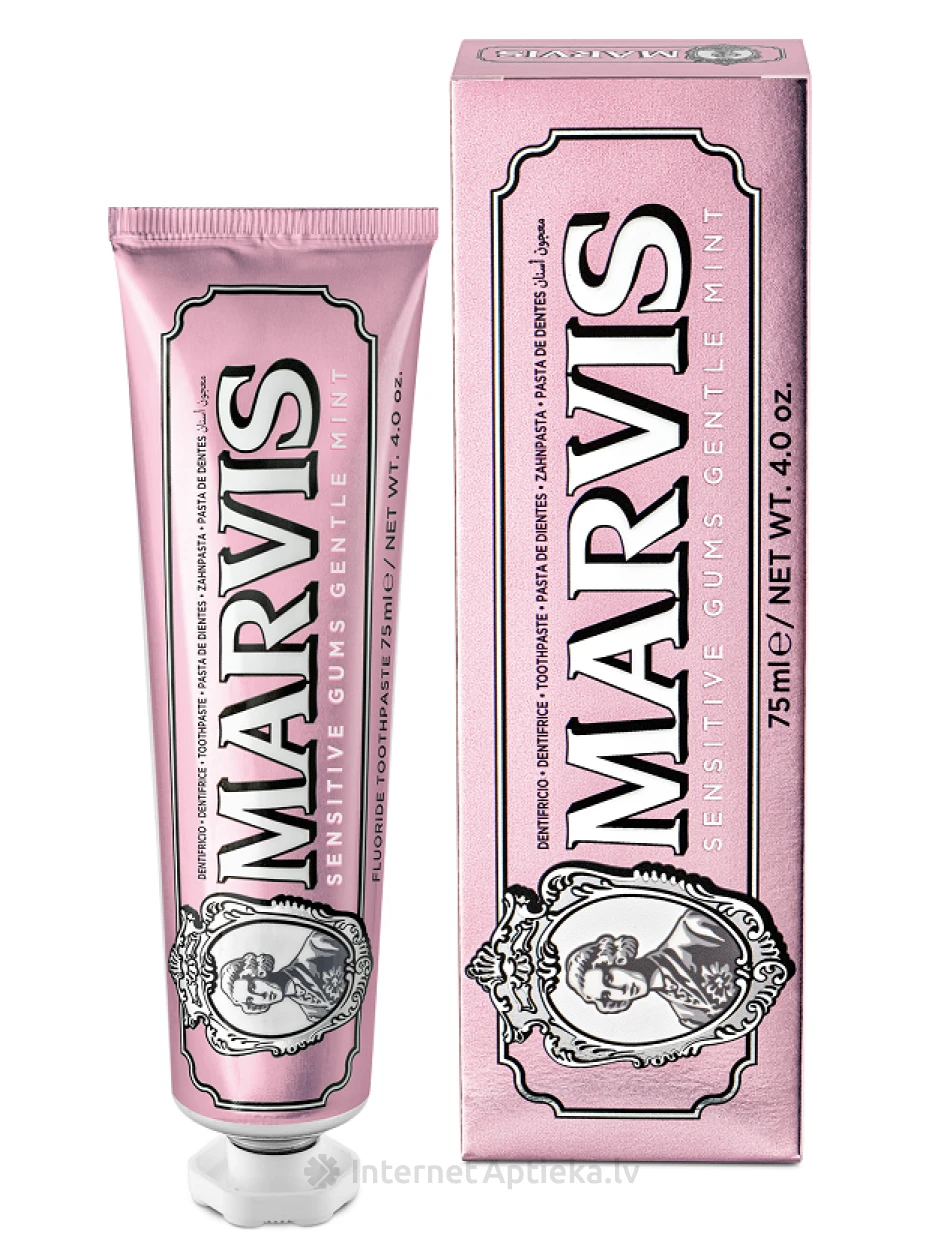 MARVIS мягкая мятная зубная паста для чувствительных десен, 75 мл | internetaptieka.lv