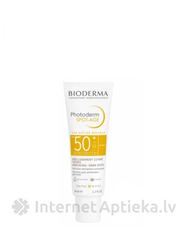 Bioderma Photoderm SPOT-AGE SPF 50+ солнцезащитный крем, 40 мл | internetaptieka.lv