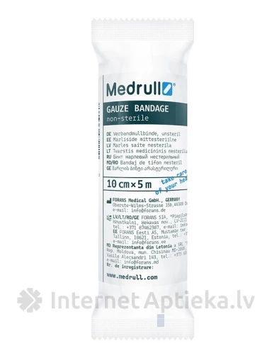 Medrulli marliside, steriilne, 5 m x 10 cm | internetaptieka.lv