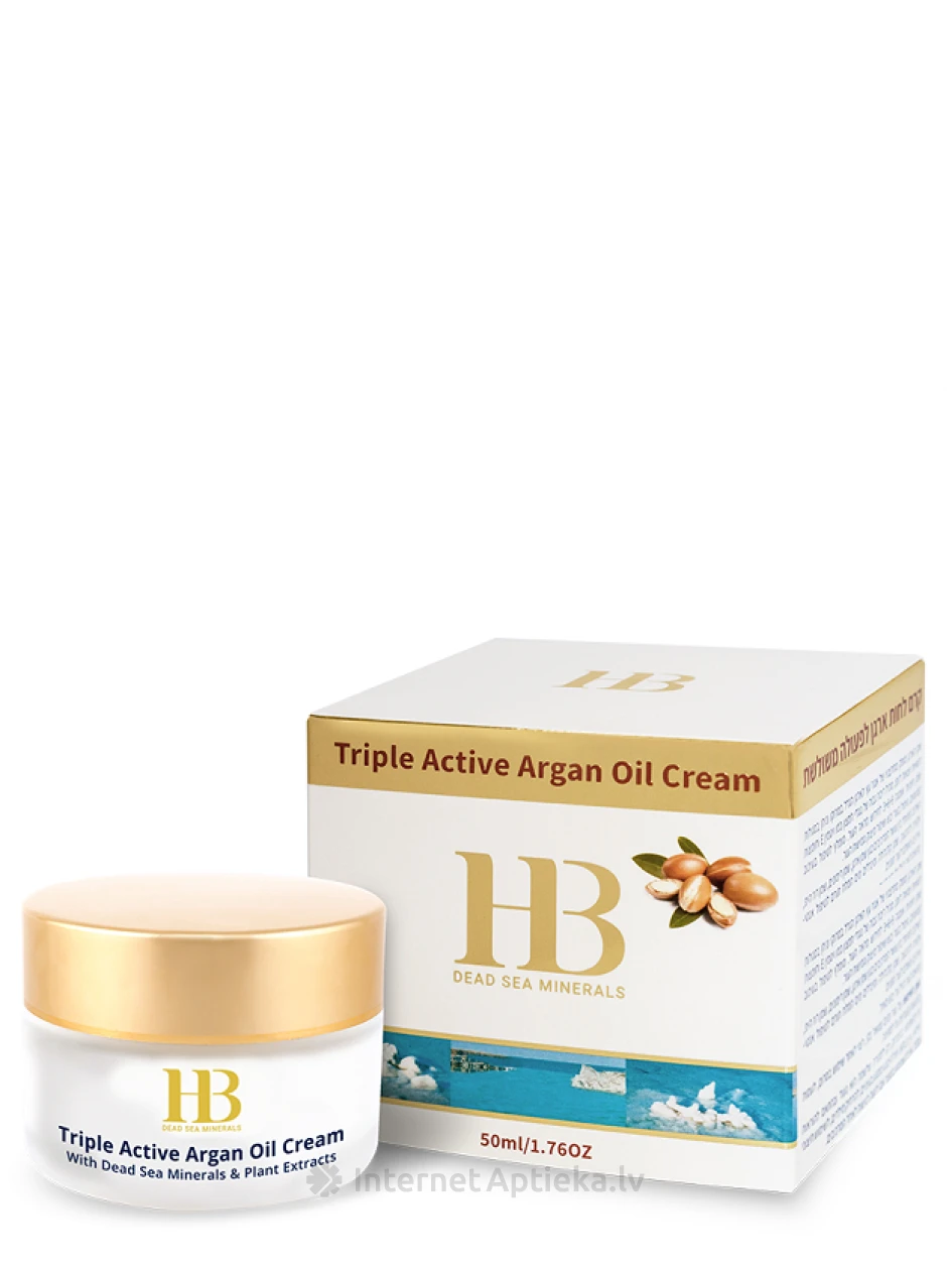 H&B Kolmekordse toimega argaaniaõli kreem, 50 ml | internetaptieka.lv