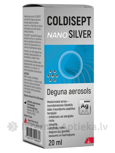 Coldisept Nano Silver, ninasprei, 20 ml | internetaptieka.lv