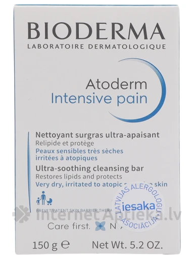 Bioderma Atoderm Intensive Pain ziepes īpaši nomierinošas, 150 g | internetaptieka.lv