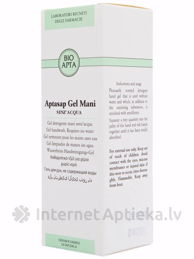 Bioapta Aptasap Gel Mani kätepuhastusgeel, 100 ml | internetaptieka.lv