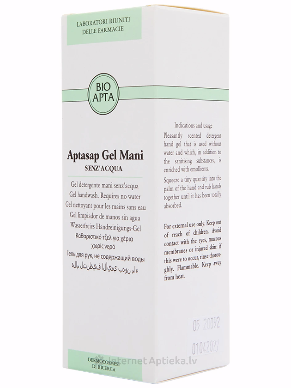 Bioapta Aptasap Gel Mani gels roku attīrīšanai, 100 ml | internetaptieka.lv