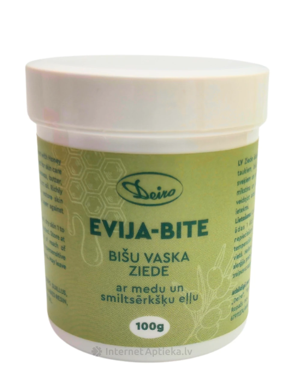 Deiro EVIJA-BITE Mesilasvaha salv mee ja astelpajuõliga, 100 g | internetaptieka.lv