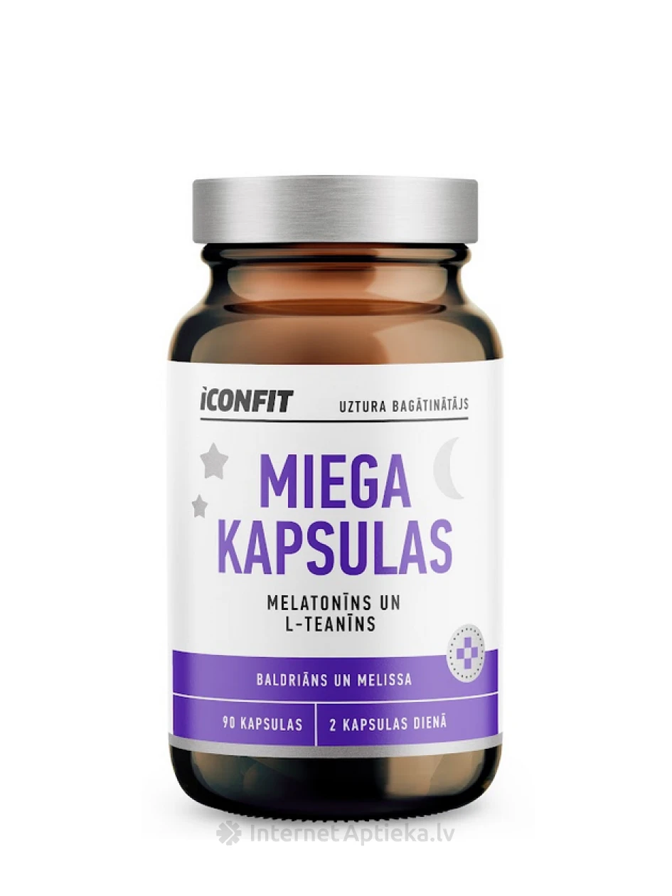 ICONFIT Miega Kapsulas (Melatonīns un Melissa), 90 kapsulas | internetaptieka.lv