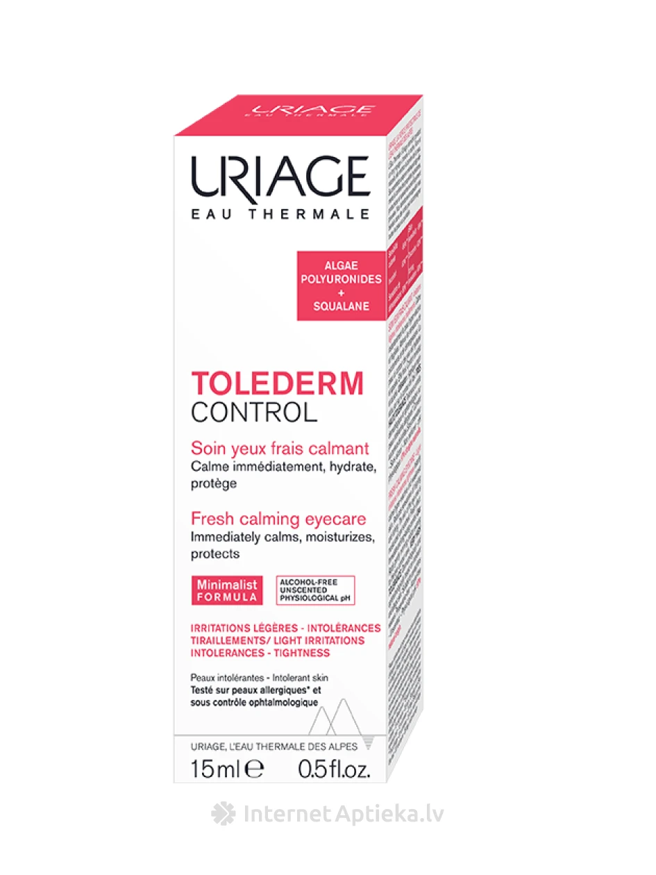 URIAGE Tolederm Control Успокаивающий крем для кожи вокруг глаз, 15 мл | internetaptieka.lv