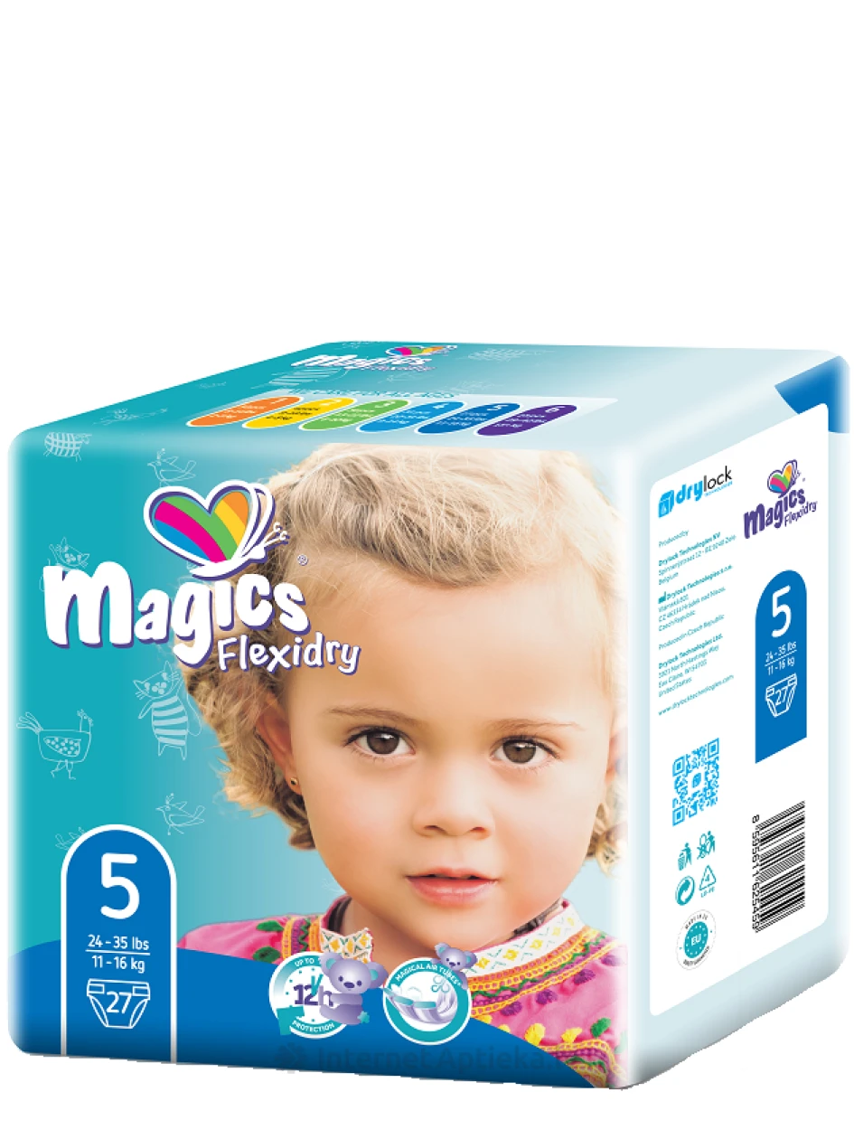 MAGICS Flexidry mähkmed Junior 11-16 kg (suurus 5), 27 tk. | internetaptieka.lv