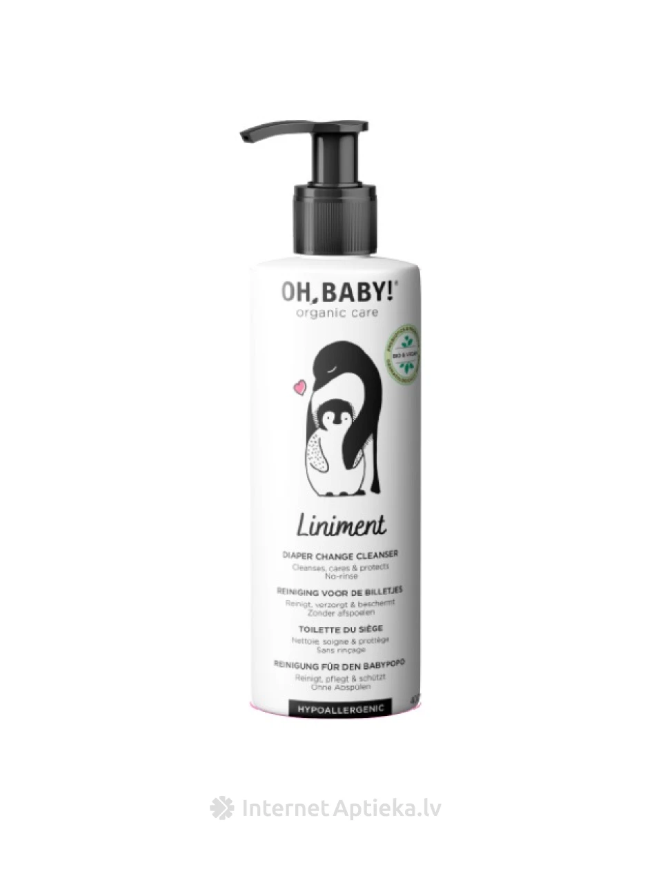 OH,BABY! LINIMENT Organic Care лосьон для ухода за областью под подгузником, 400 мл | internetaptieka.lv