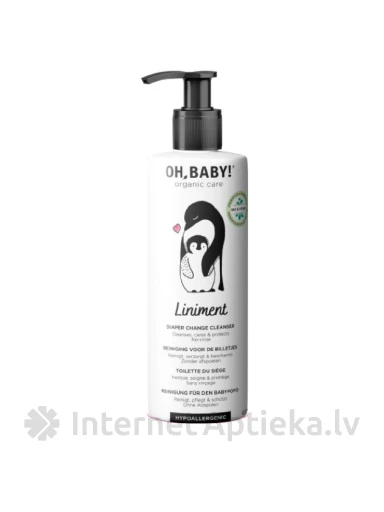 OH,BABY! LINIMENT Organic Care лосьон для ухода за областью под подгузником, 400 мл | internetaptieka.lv