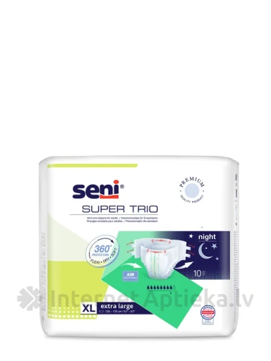Seni Super Trio Extra Large Night autiņbiksītes, 10 gb. | internetaptieka.lv
