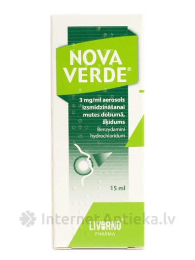 Nova Verde 3 мг/мл, аэрозоль, 15 мл | internetaptieka.lv