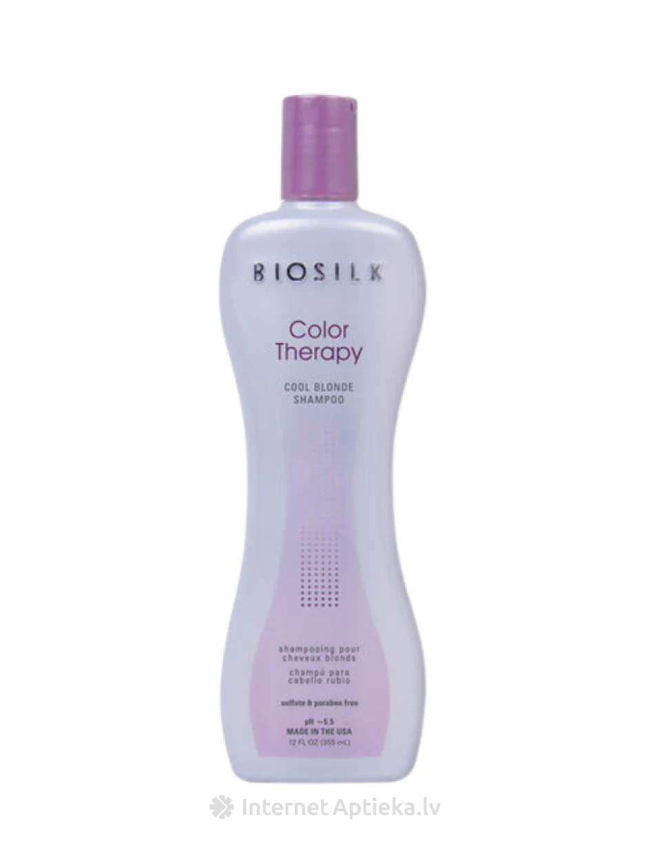BIOSILK Color Therapy Cool Blonde šampūns gaišiem matiem, 355 ml | internetaptieka.lv