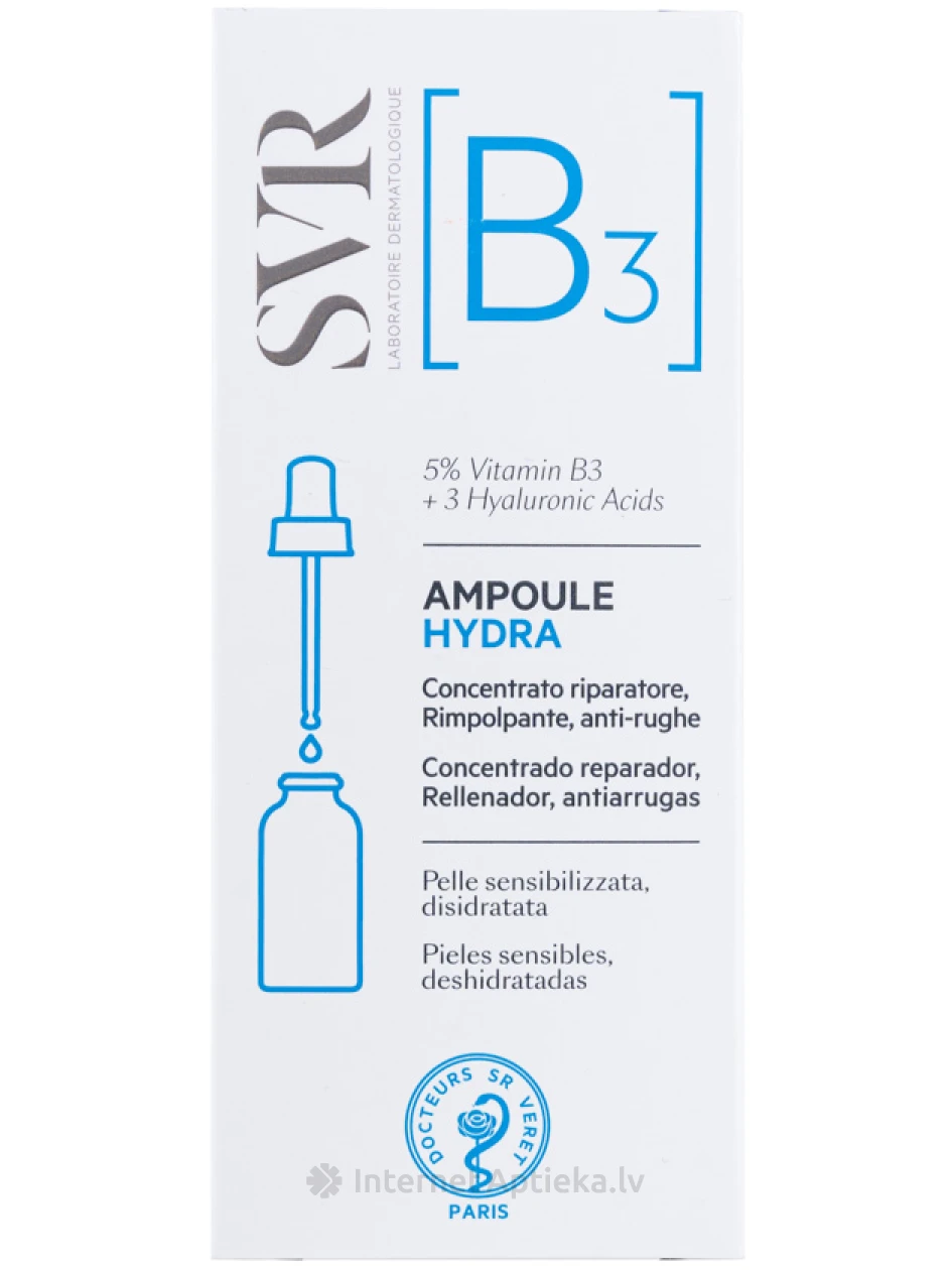 SVR AMPOULE [B3] HYDRA kontsentreeritud niisutav seerum, 30 ml | internetaptieka.lv