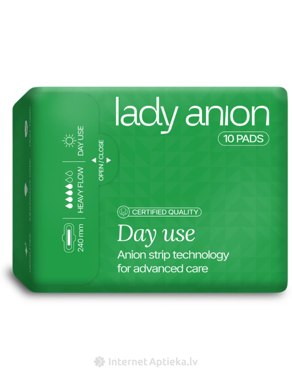 Lady Anion dienos naudojimo dienos pakuotės, 10 vnt. | internetaptieka.lv