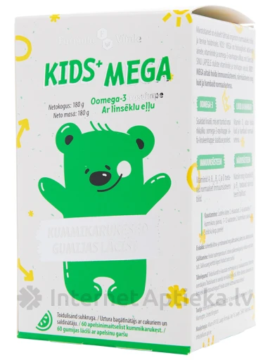 FORMULA VITALE KIDS+ MEGA Lācīši, 60 gb. | internetaptieka.lv