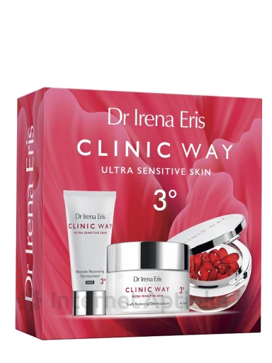 Clinic Way 3° Rejuvenation komplekt 50+ vananemisvastaste päeva- ja öökreemidega + dermokapslid | internetaptieka.lv