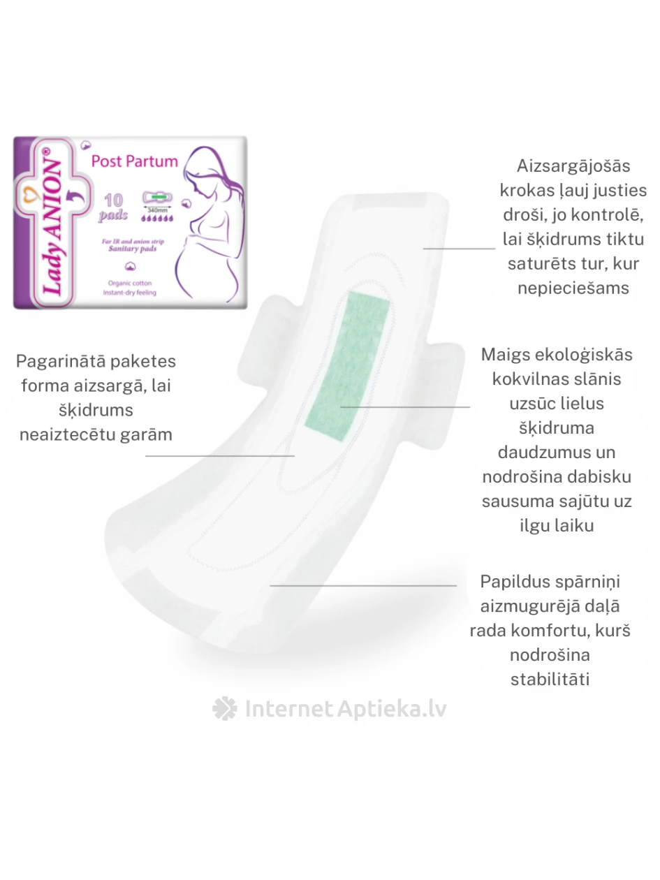 Lady Anion Partum 330mm, 10 tk | internetaptieka.lv