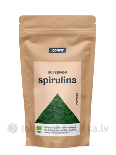 ICONFIT Organic Spirulina Pulveris, 125 g | internetaptieka.lv