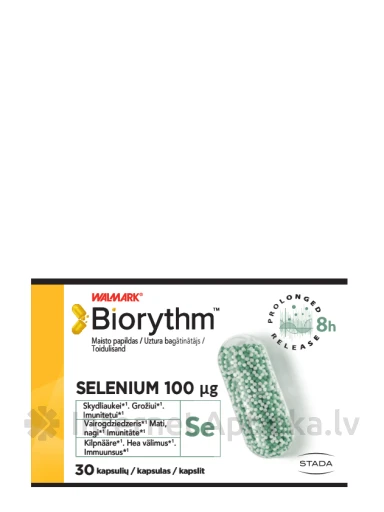BIORYTHM SELENIUM 100 µg, 30 капсул | internetaptieka.lv