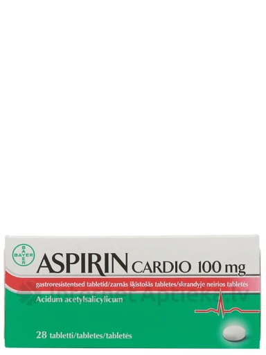 Aspirin Cardio 100 mg (aspiriin), 28 tabletti | internetaptieka.lv